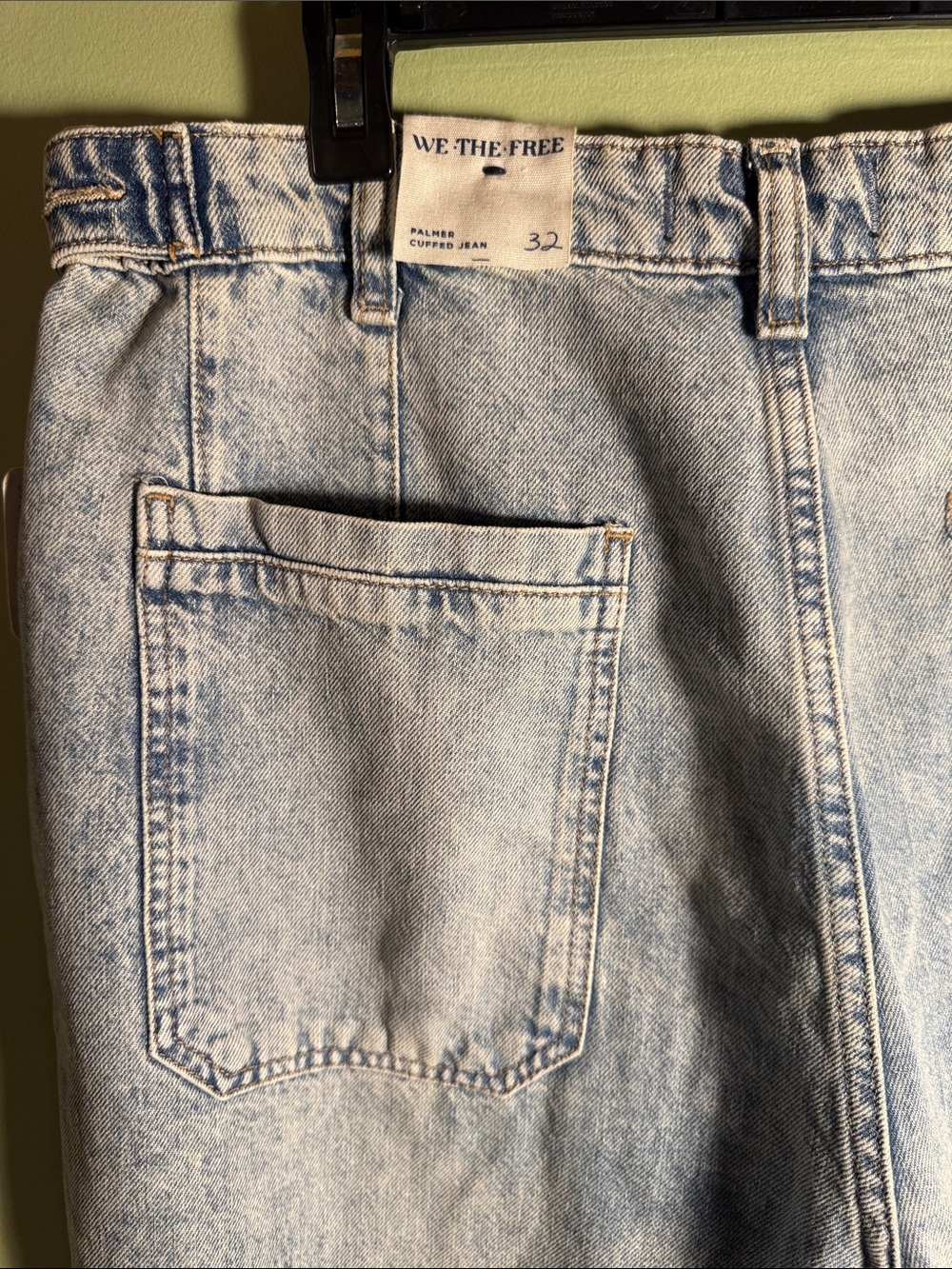Free People We The Free Palmer Cuffed Jeans LalaLand 32 - Picture 13 of 15